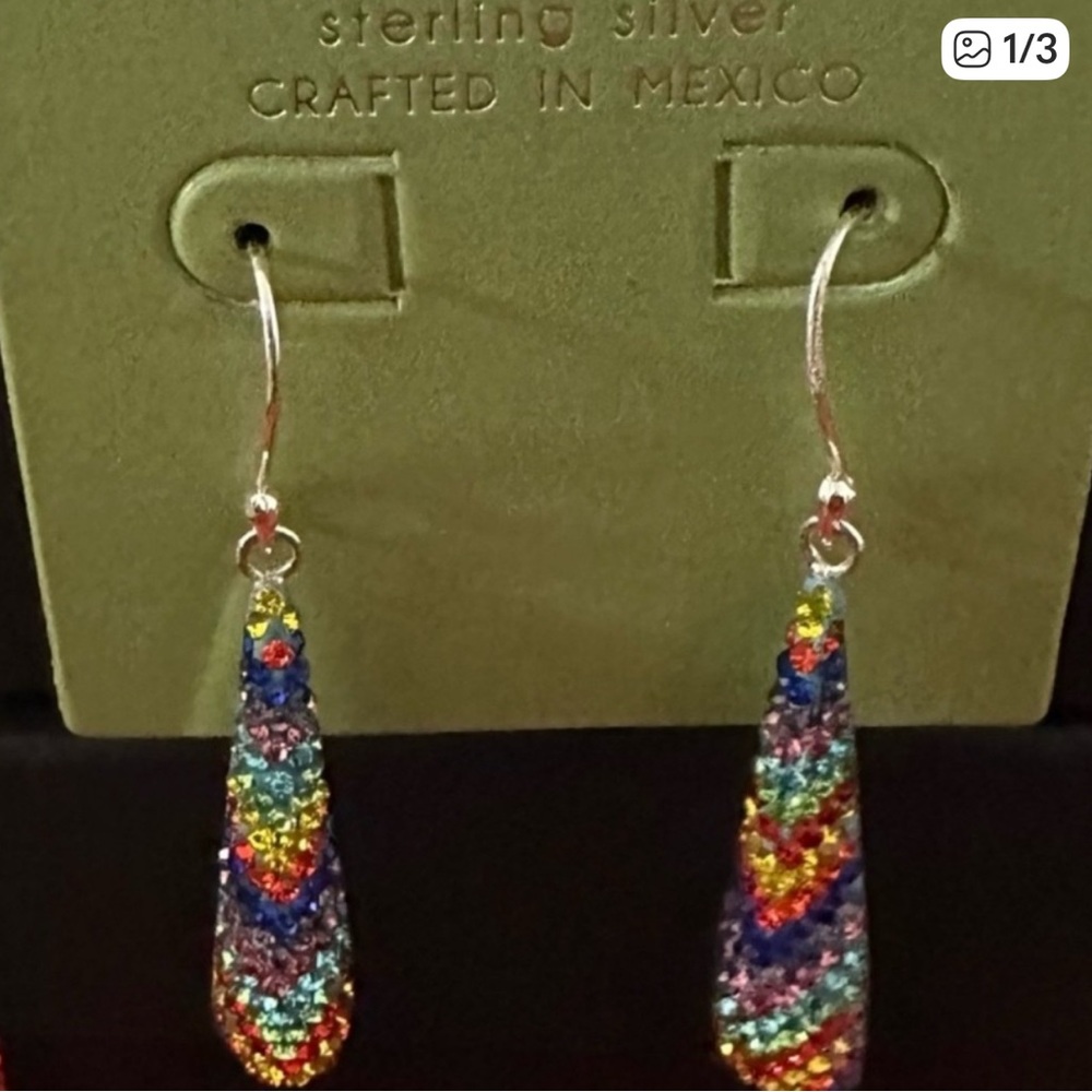 Colorful Dangle Earrings - Picture 2 of 4